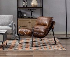 Brown Lounge Chair  Leather
