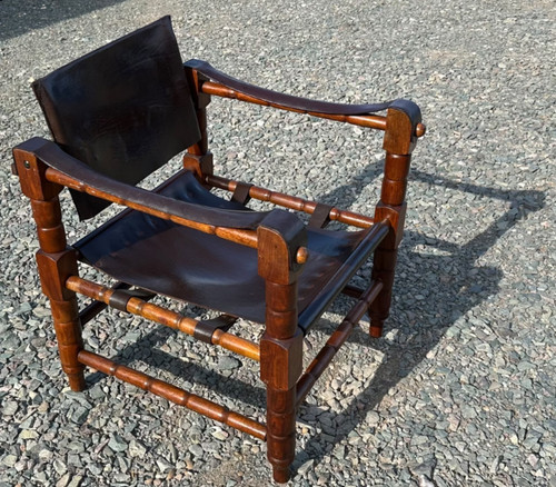 Vintage mid century - mid, leather